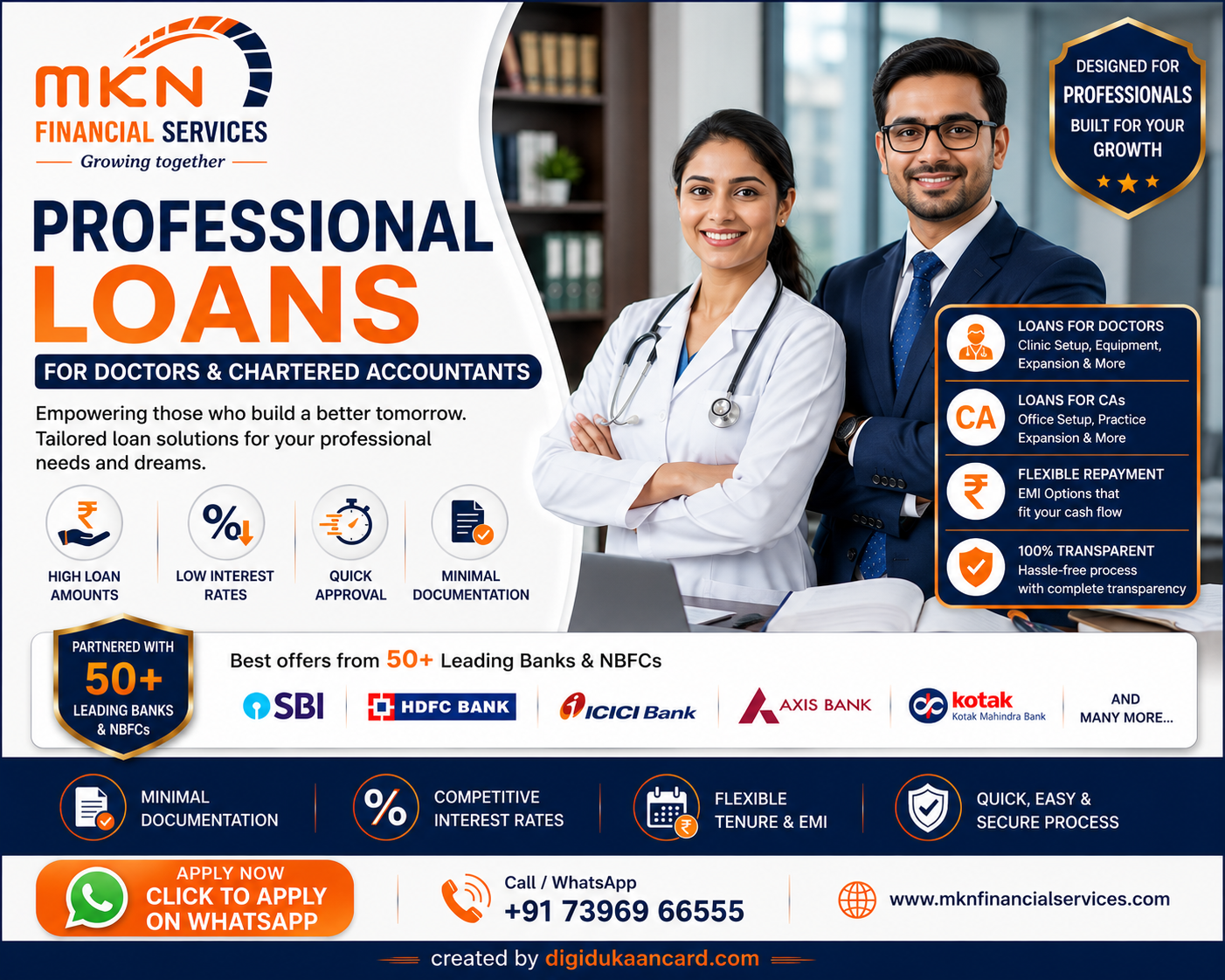 Professional Loans for Doctors & Chartered Accountants